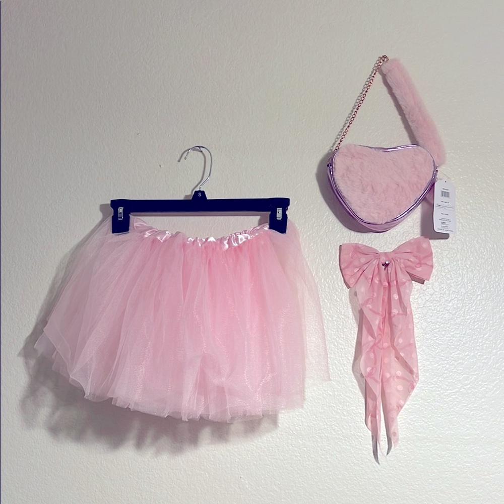 Pink Tutu Skirt and Accessories Set